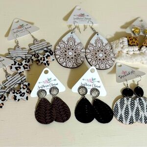 Assorted Earrings Set with Animal Print and Patterns